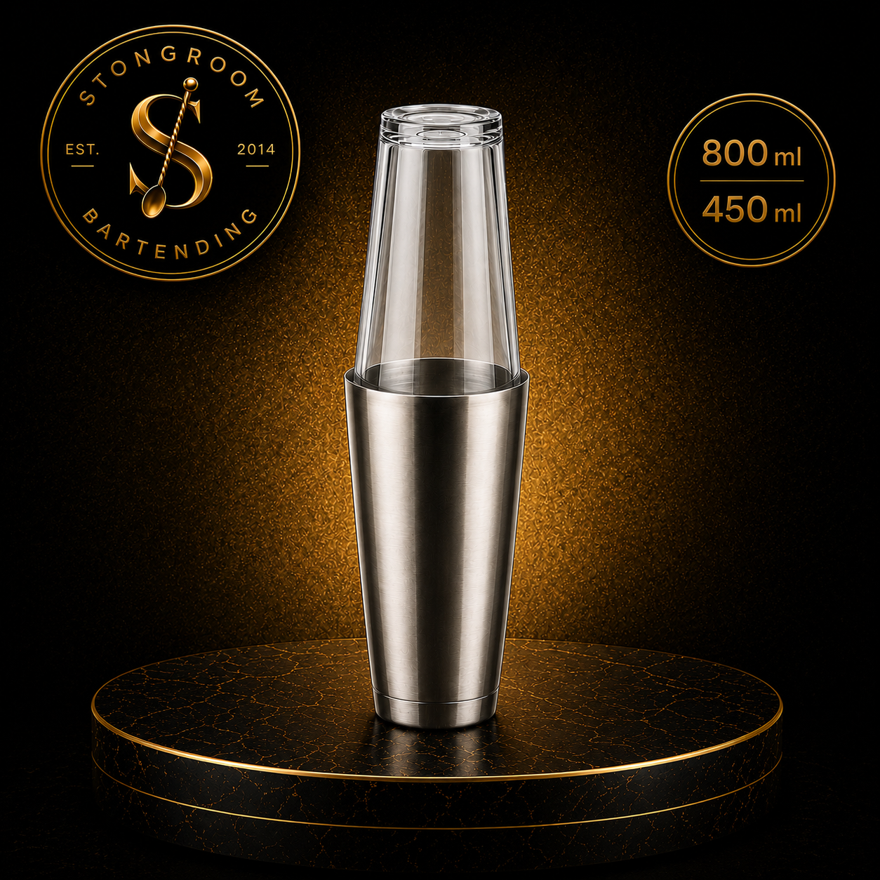 Boston šēikers (800 ml metāls + 450 ml glāze)